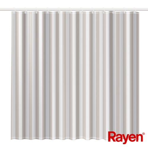 Shower curtain 180x200cm white/beige, PEVA