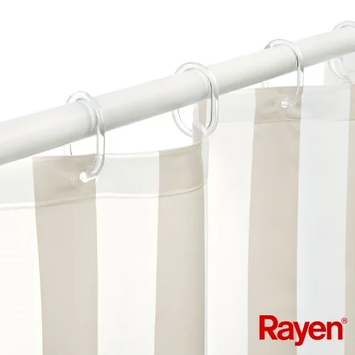 Занавеска для душа 180x200см белая / бежевая, PEVA