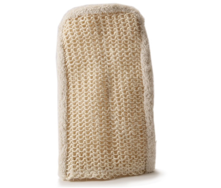 Sisal and cotton mittens Natural