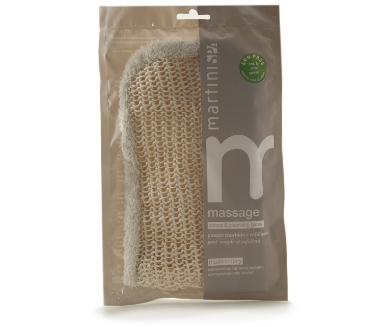 Sisal and cotton mittens Natural