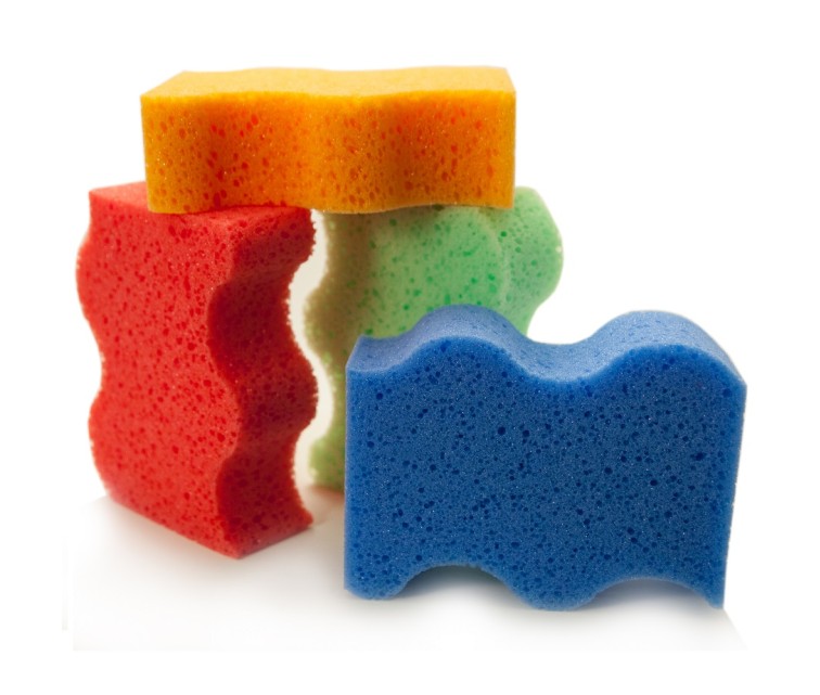 Wavy Colour exfoliating sponge