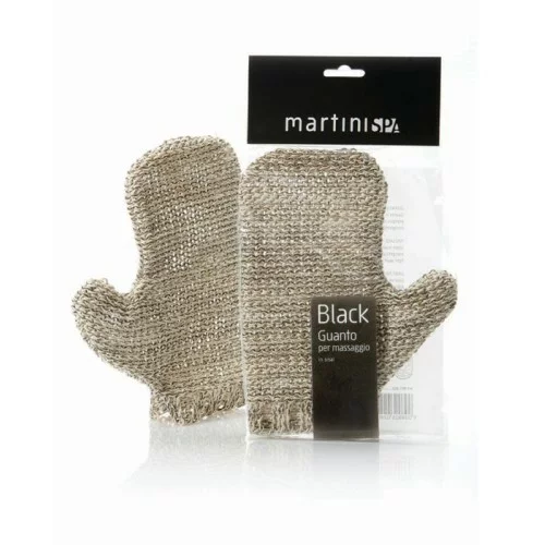 Перчатка для массажа из сизаля Black 