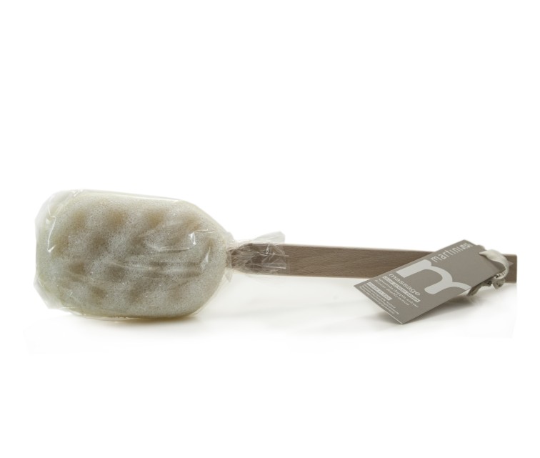 Sponge brush with massage side Natural