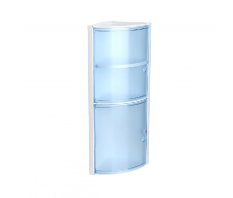 Corner bathroom cabinet blue