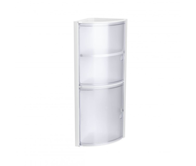 Corner bathroom cabinet white/glazed