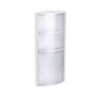 Corner bathroom cabinet white/glazed