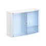 Horizontālais vannas istabas skapītis zils