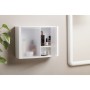 Horizontal bathroom cabinet white/glazed