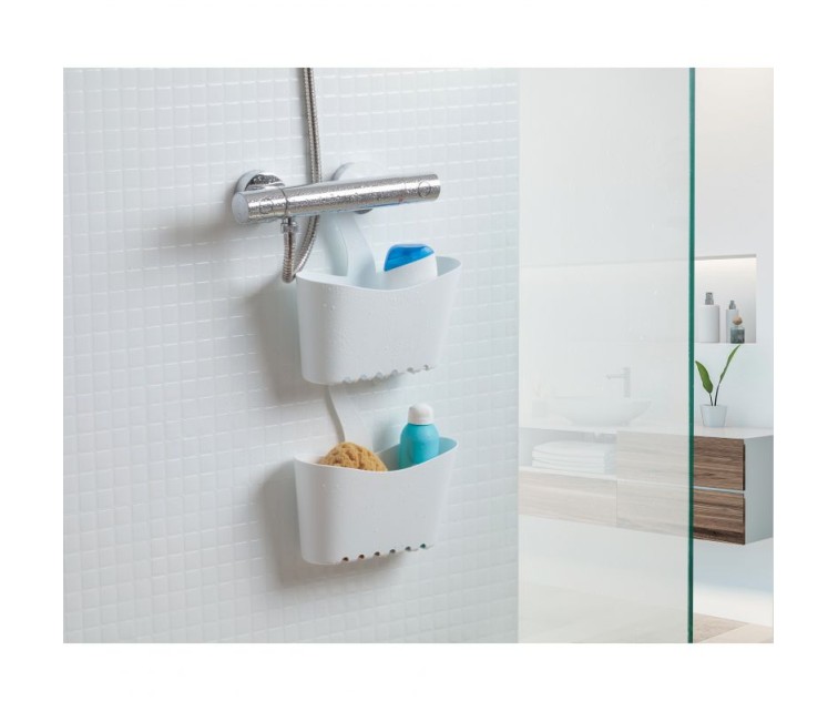 Hanging bathroom multifunctional shelf 25x9x28cm white