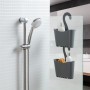 Hanging bathroom multifunctional shelf 25x9x28cm grey