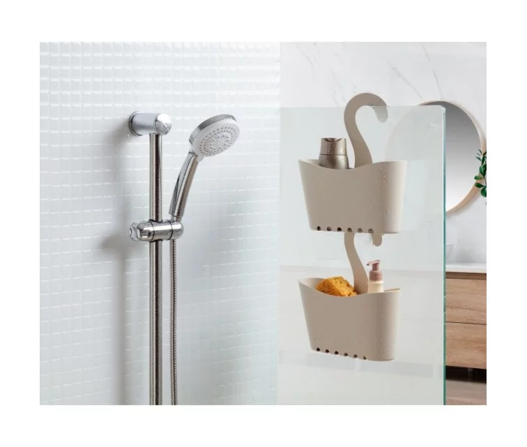 Подвесная многофункциональная полка для ванной 25x9x28см Ecohome Подвесная многофункциональная полка для ванной 25x9x28см Ecohome