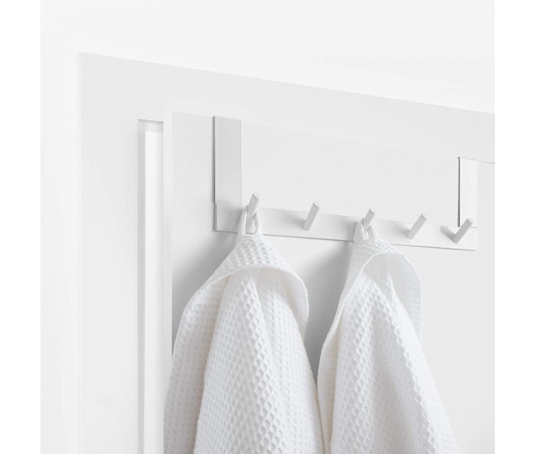 Door hook for hanging / 5 hooks / white