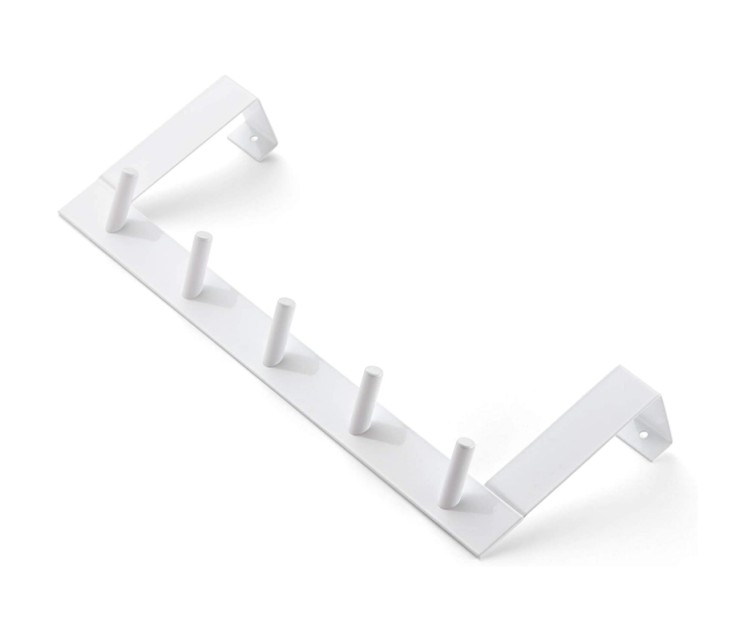 Door hook for hanging / 5 hooks / white