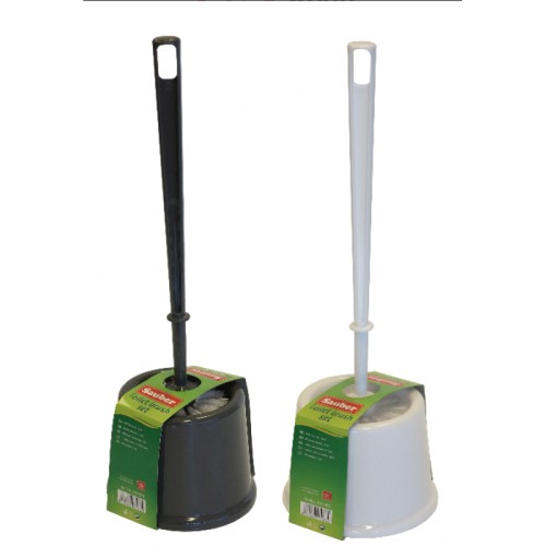 Toilet brush with holder white/black  Toilet brush with holder white/black