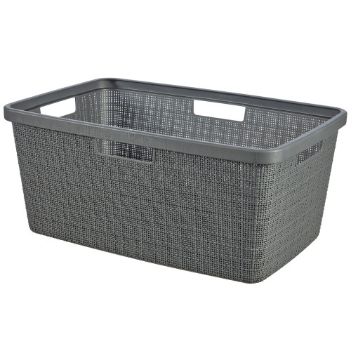 Veļas grozs Jute 46L 59x39x26cm tumši pelēks Veļas grozs Jute 46L 59x39x26cm tumši pelēks