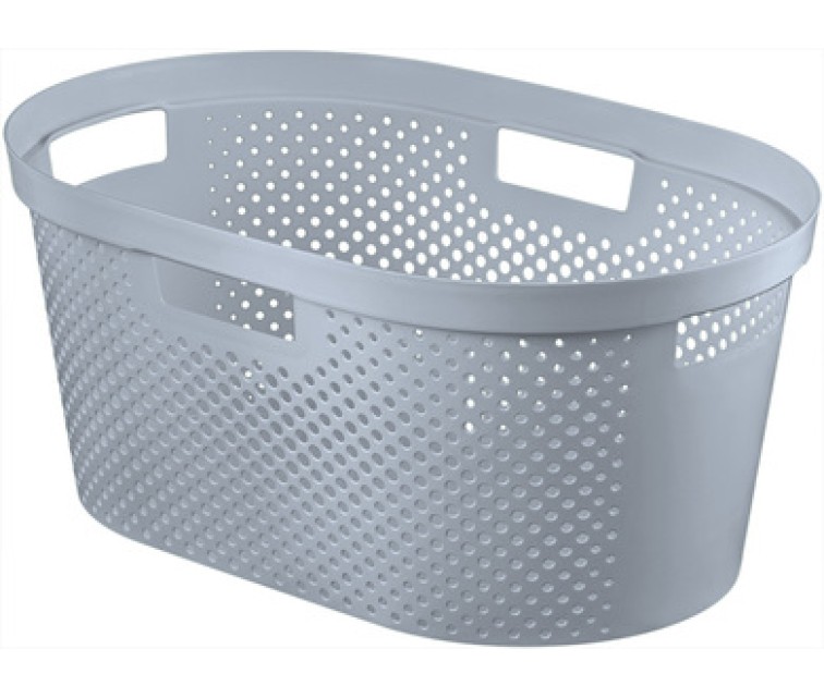 Infinity Recycled Laundry Basket 40L 59x39x27cm grey