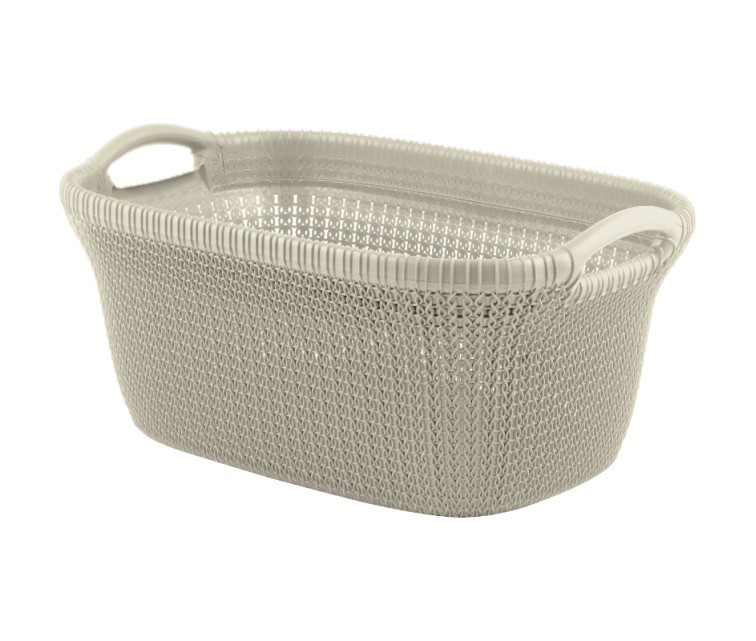 Laundry basket Knit 40L 59,5x38,5x27cm white