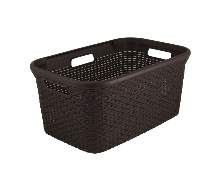 Laundry Basket Style 45L 59,2x38x27cm dark brown