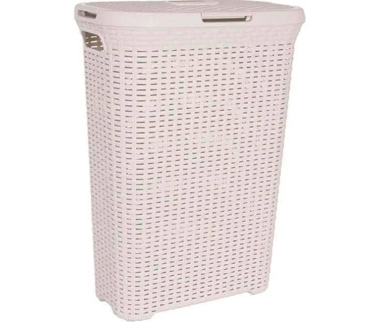 Skalbinių dėžė Style 40L 44,8x26,5x61,5 cm, kreminės spalvos Skalbinių dėžė Style 40L 44,8x26,5x61,5 cm, kreminės spalvos