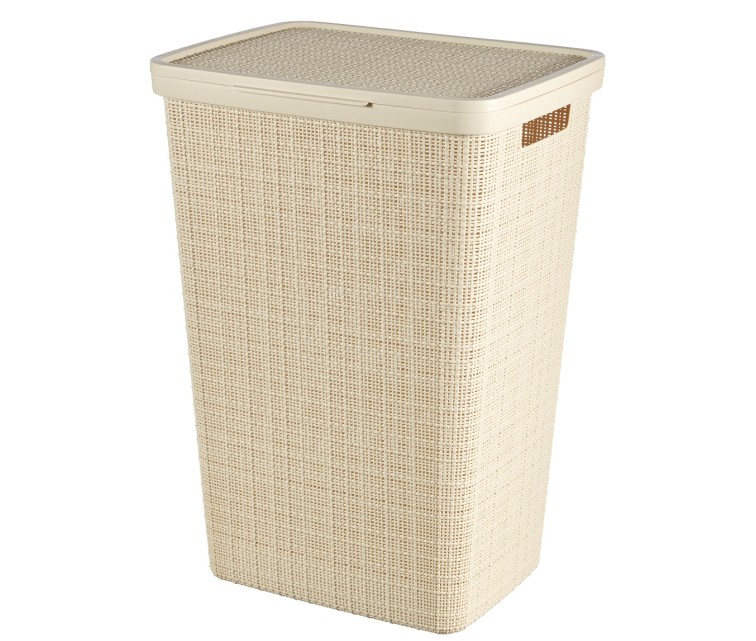 Laundry box Jute 58L 43x34x60cm in cream