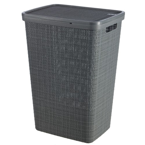 Veļas kaste Jute 58L 43x34x60cm tumši pelēka Veļas kaste Jute 58L 43x34x60cm tumši pelēka