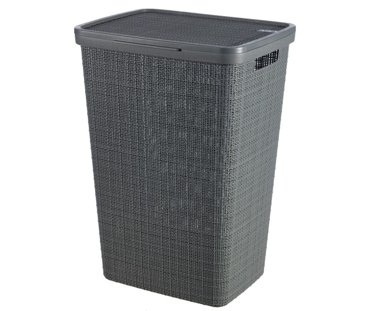 Laundry box Jute 58L 43x34x60cm dark grey