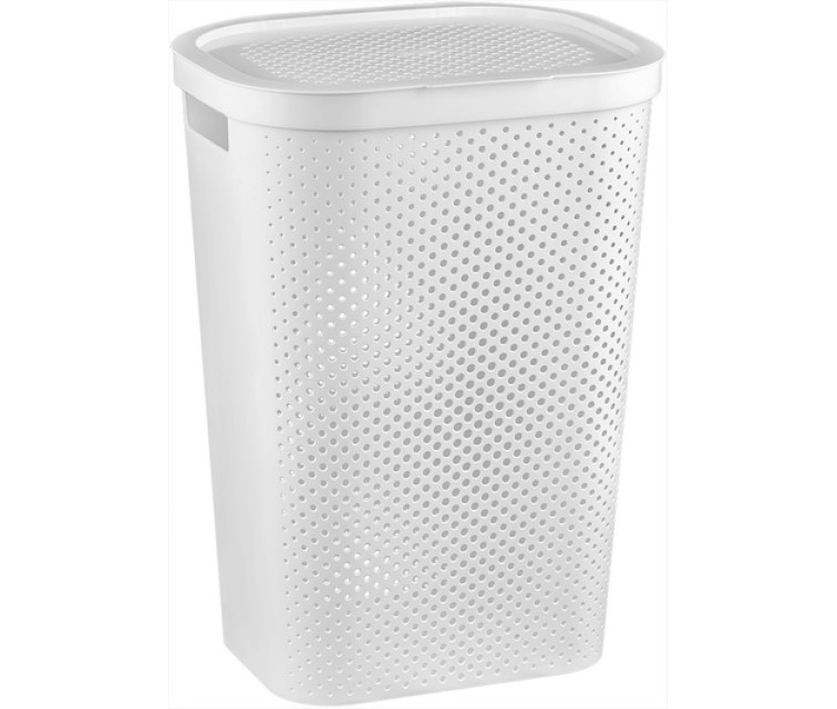 Veļas kaste Infinity Recycled 60L 44x35x60cm balta