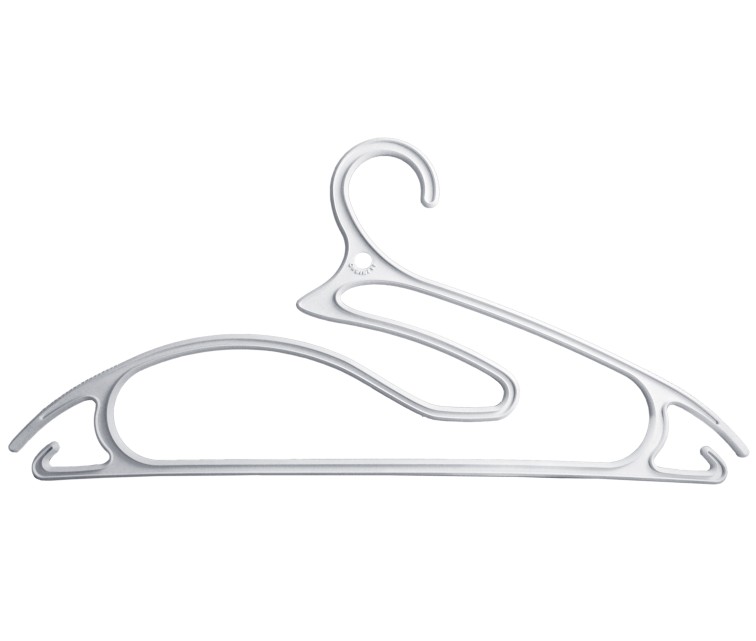 Clothes hangers 5pcs plastic 5in1 Collection 42cm white