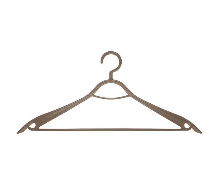 Clothes hangers 2pcs plastic Eco Wood Collection 43cm assorted, light grey/beige/black