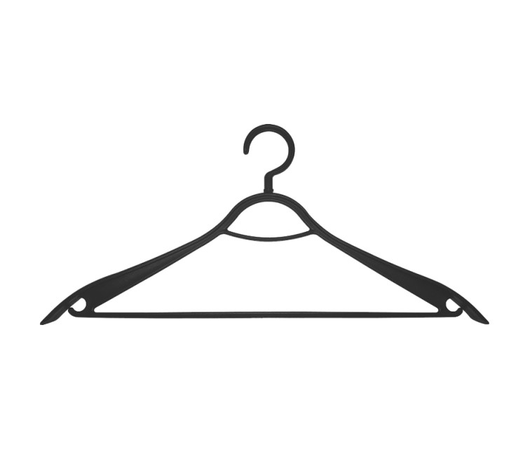 Плечики для одежды 2шт. пластик Eco Wood Collection 43см ассорти, светло-серый / бежевый / черный