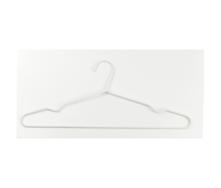 Clothes hangers 3 pcs stainless steel/fabric Metal 44,5cm assorted, black/light blue/white