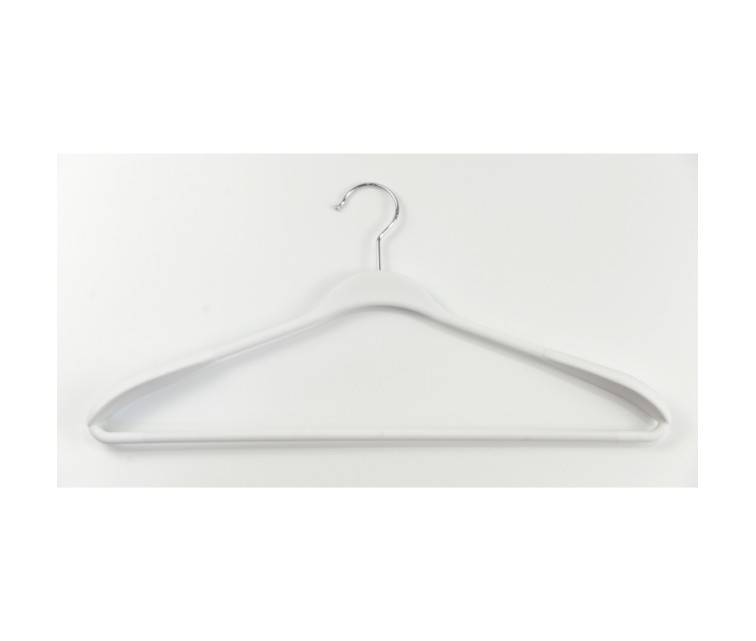 Clothes hangers 2pcs plastic Soft Touch 45cm assorted, black/blue/light grey/white