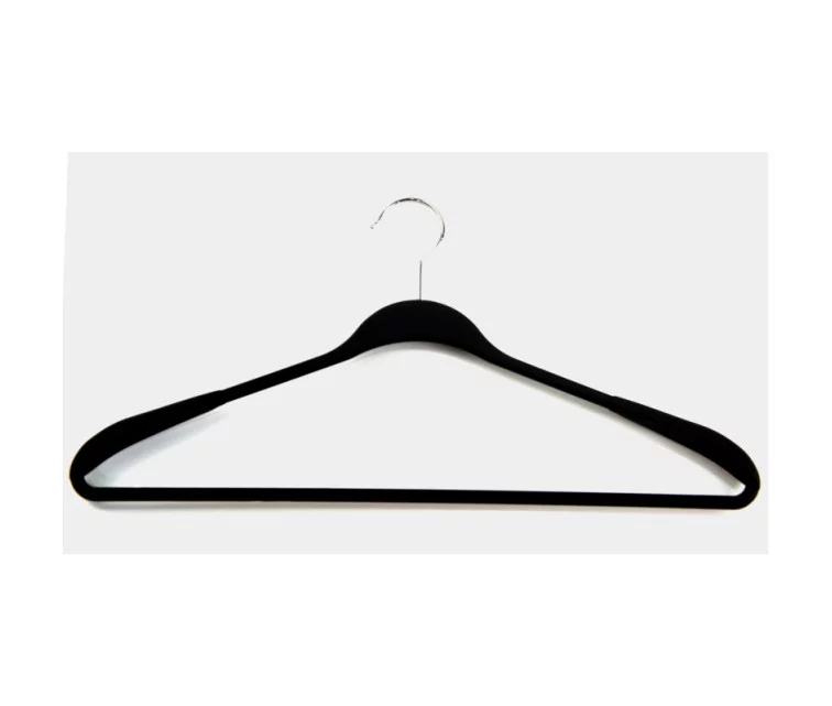 Plastikinės pakabos drabužiams Soft Touch 45 cm, 2 cm, asorti: juodos / mėlynos / šviesiai pilkos / baltos Plastikinės pakabos drabužiams Soft Touch 45 cm, 2 cm, asorti: juodos / mėlynos / šviesiai pilkos / baltos
