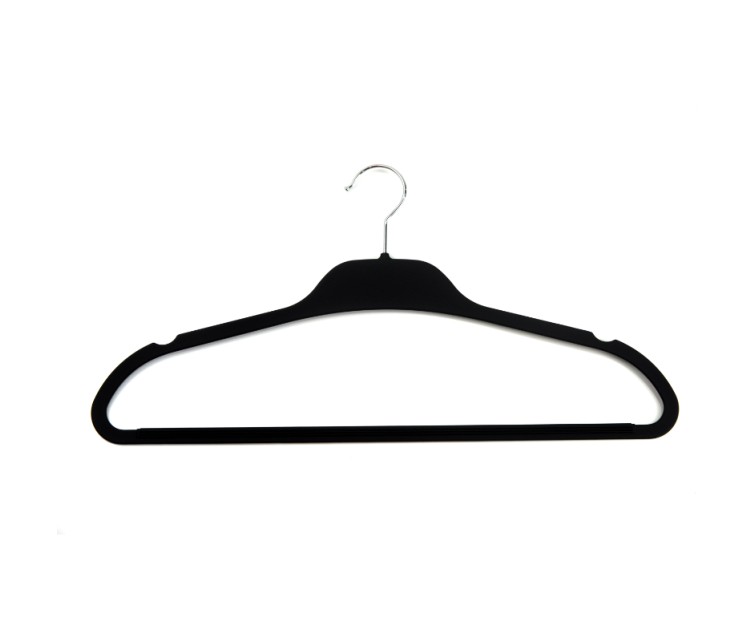 Clothes Rack Plastic Soft Touch 43cm assorted, black/blue/light grey/white