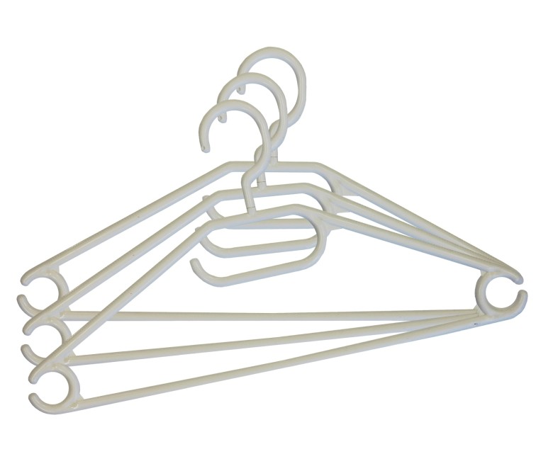 Clothes hangers 3gb, plastic, white, black, grey