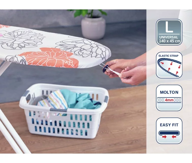 LEIFHEIT Gludināmā dēļa audums Cotton Comfort L/Universal 140x45cm LEIFHEIT Gludināmā dēļa audums Cotton Comfort L/Universal 140x45cm