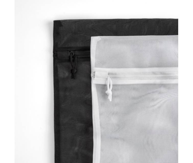 Apģērbu mazgāšanas maisiņu komplekts 2gab. 50x40cm melns/balts