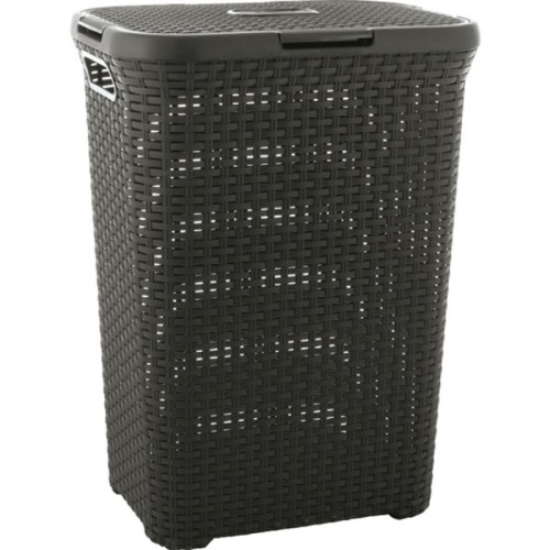 Veļas kaste Style 60L 44,8x34,1x61,5cm tumši pelēka Veļas kaste Style 60L 44,8x34,1x61,5cm tumši pelēka