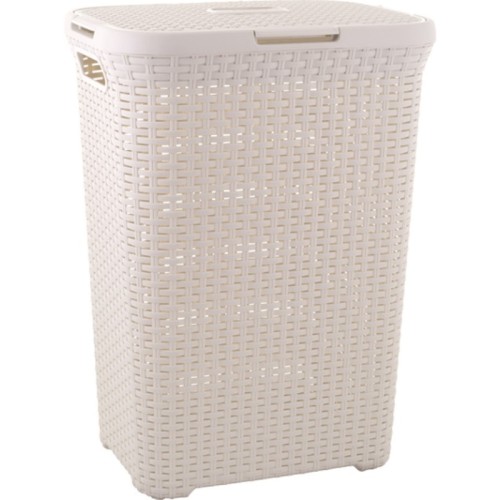 Veļas kaste Style 60L 44,8x34,1x61,5cm krēmkrāsā Veļas kaste Style 60L 44,8x34,1x61,5cm krēmkrāsā