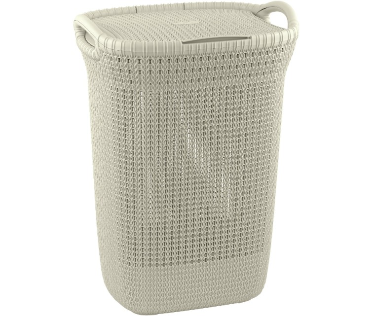 Laundry box Knit 57L 45,2x34,1x61,4cm white