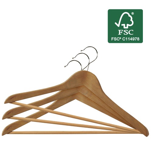 Drēbju pakaramie 6gab. koka Wood 44,5cm Drēbju pakaramie 6gab. koka Wood 44,5cm