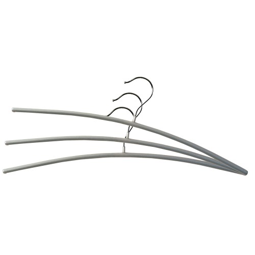 Drēbju pakaramie 3gab. tērauda/vinila Non Slip Sliver Basic 41,5cm sudraba krāsā