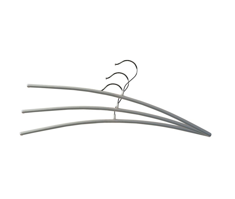 Clothes Racks 3pcs steel/vinyl Non Slip Sliver Basic 41,5cm silver