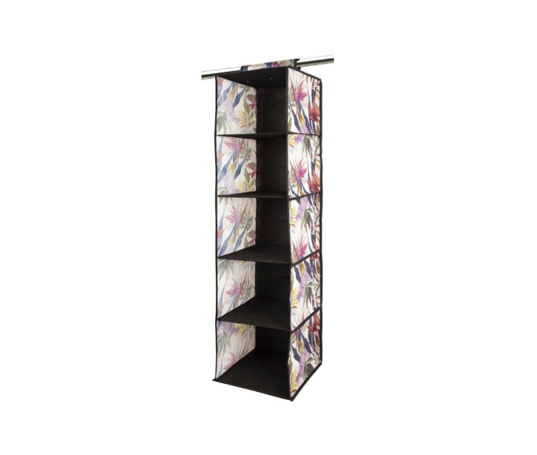 Hanging organiser with 5 shelves 30x30x120cm Floral Beauty