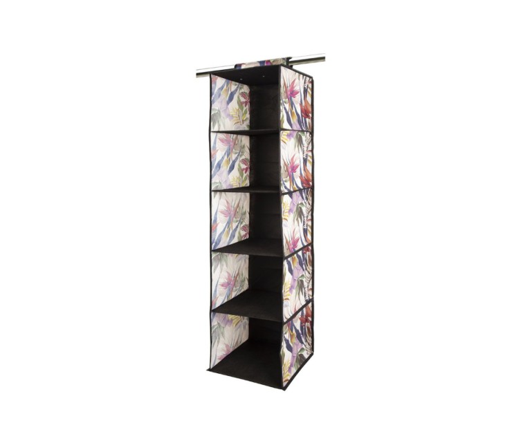 Organizators iekarināms ar 5 plauktiem 30x30x120cm Floral Beauty