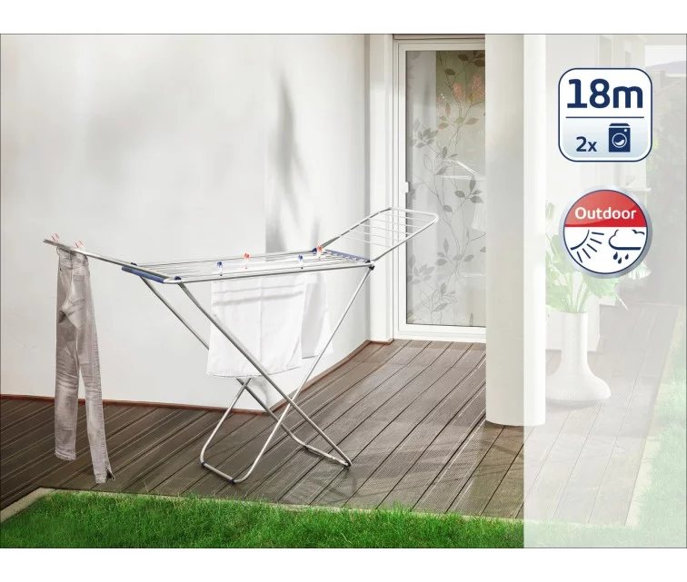 LEIFHEIT Classic Tumble Dryer Siena 180 Easy Aluminium LEIFHEIT Classic Tumble Dryer Siena 180 Easy Aluminium