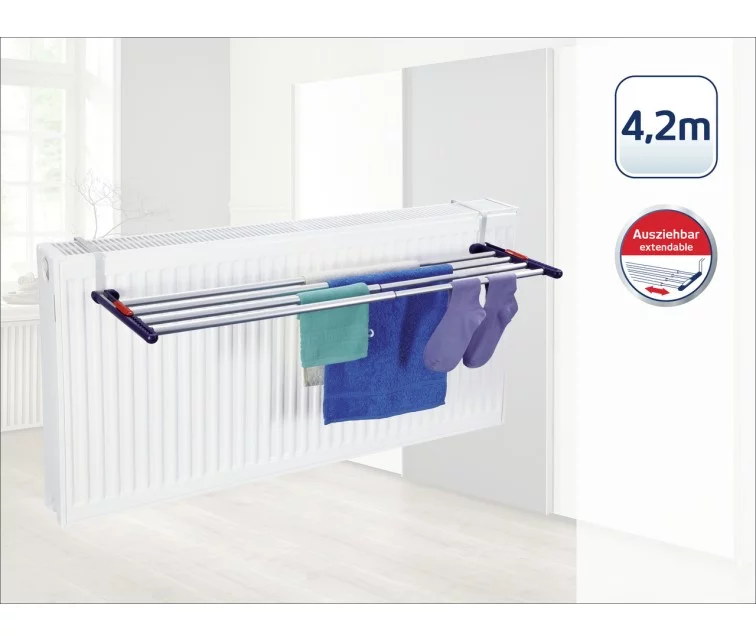 LEIFHEIT Veļas žāvētājs karināms Quartett 42 Extendable Aluminium LEIFHEIT Veļas žāvētājs karināms Quartett 42 Extendable Aluminium