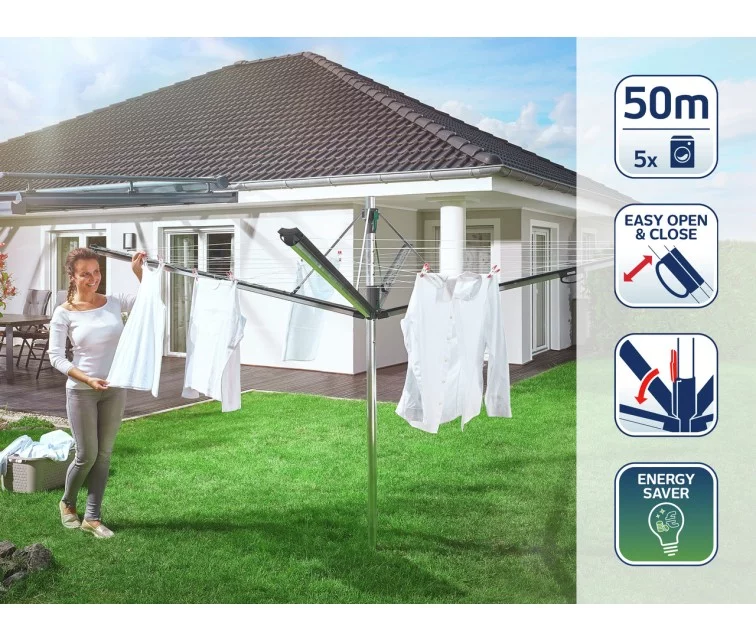 LEIFHEIT Linomatic 500 Plus pöörlev pesukuivati LEIFHEIT Linomatic 500 Plus pöörlev pesukuivati