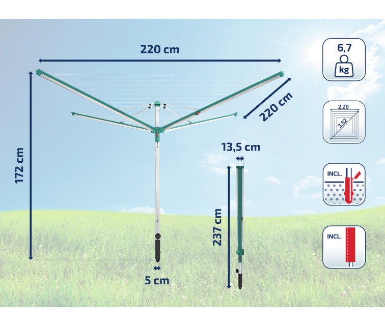 LEIFHEIT veļas žāvētājs rotējošs Linomatic 500 Plus