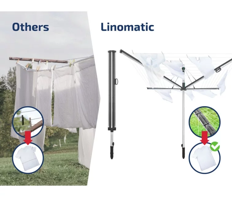 LEIFHEIT veļas žāvētājs rotējošs Linomatic 600 Plus LEIFHEIT veļas žāvētājs rotējošs Linomatic 600 Plus